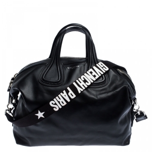 Givenchy Black Calfskin Leather Medium Nightingale Satchel