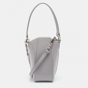Givenchy Grey Leather Mini Antigona Vertical Crossbody Bag