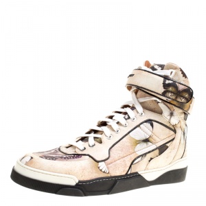 Givenchy Multicolor Butterfly Print Leather Tyson High Top Sneakers Size 40.5