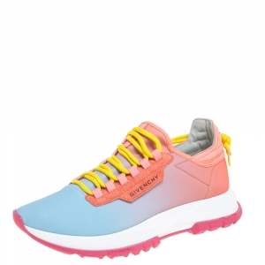 Givenchy Multicolor Fabric and Leather Spectre Degrade Low Top Sneakers Size 38