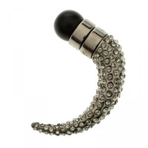 Givenchy Magnetic Horn Silver Tone Single Stud Earring