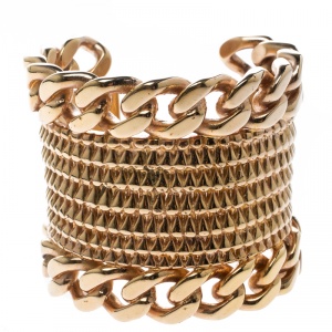 Givenchy Armadillo Rose Gold Tone Open Cuff Bracelet