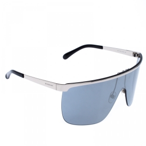 Givenchy Silver/Black Silver Mirrored GV7117/S Shield Sunglasses