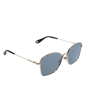 Givenchy Gold/Grey Silver Mirrored GV7092/S J5GT4 Square Sunglasses