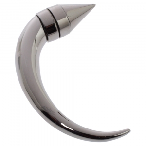 Givenchy Magnetic Shark Tooth Silver Tone Single Stud Earring