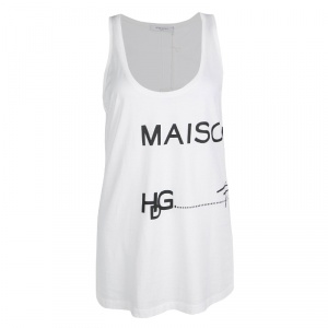 Givenchy White Cotton Oversized Maison Tank Top M