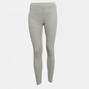 Givenchy Grey Patterned Knit Leggings S