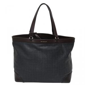 Pre Owned Givenchy Bicolor Monogram Coated Canvas/Leather Shopper Tote