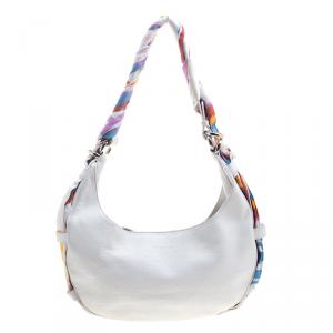 Pre Owned Givenchy White Leather Scarf Around Hobo