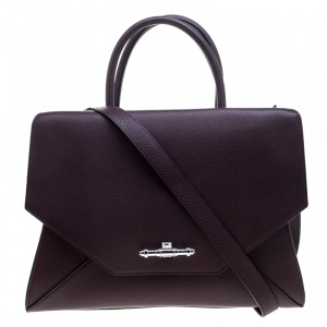 Pre Owned Givenchy Burgundy Leather Medium Obsedia Tote
