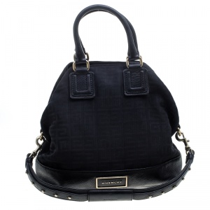 Pre Owned Givenchy Black Monogram Canvas and Leather Tote