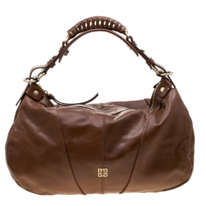 Pre Owned Givenchy Brown Leather Hobo