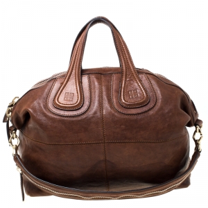 Pre Owned Givenchy Brown Leather Nightingale Satchel