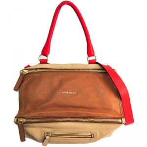 Pre Owned Givenchy Multicolor Leather Pandora Flap Top Handle Bag