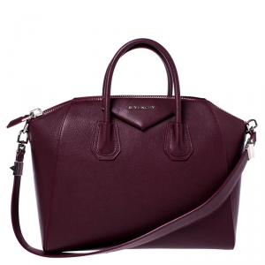 Givenchy Burgundy Leather Medium Antigona Satchel