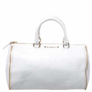 Givenchy White Leather Duffel Bag