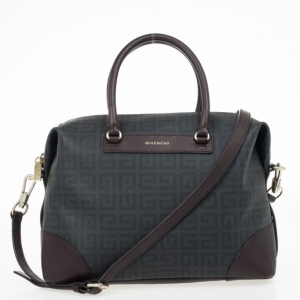 Givenchy Monogram Leather Trim Boston Bag