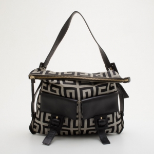 Givenchy Black Monogram Canvas Satchel