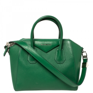 Givenchy Green Leather Small Antigona Satchel