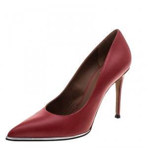 Givenchy Red Leather Lia Pointed Toe Pumps Size 39
