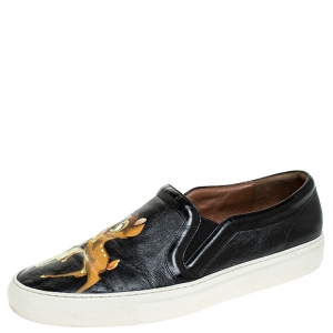 Givenchy Black Leather Bambi Skate Sneakers Size 40