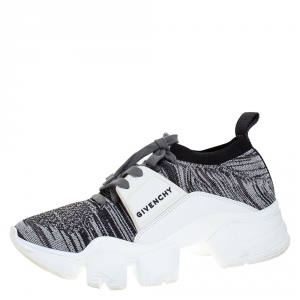Givenchy Grey/White Knitted Jaw Low Sneakers Size 38