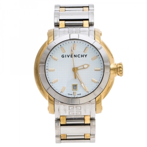 Givenchy White Two-Tone Stainless Steel GV.5202M Men's Wristwatch 44 mm