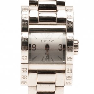 Givenchy Silver Stainless Steel Cylinder Women's Wristwatch 22MM