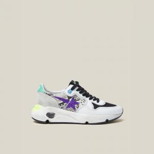 Golden Goose Deluxe Brand Multicoloured Running Sole Python-Print Sneakers Size IT 41