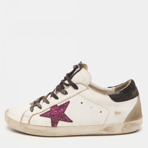 Golden Goose White Leather Superstar Sneakers Size 38