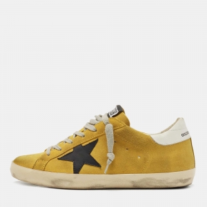 Golden Goose Yellow Leather Superstar Sneakers Size 38