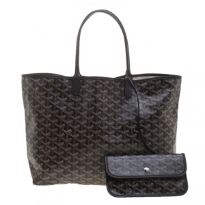 Goyard Black Coated Canvas Saint Louis PM Tote