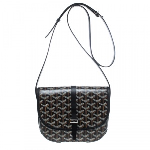 Goyard Black Coated Canvas and Leather Crossbody Bag