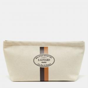 Goyard Cream Canvas Necessaire Organizer Pouch