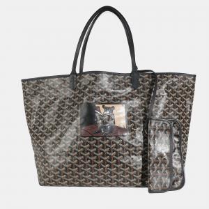 Goyard Black Goyardine Canvas French Bulldog Saint Louis GM