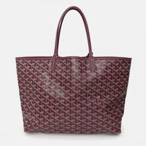 Pre Owned Goyard Burgundy Goyardine Canvas St. Louis PM Tote