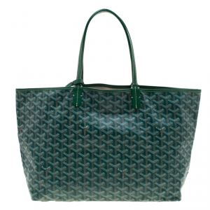 Goyard Green Coated Canvas Saint Louis PM Tote