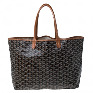 Goyard Black Goyardine Coated Canvas St. Louis PM Tote 