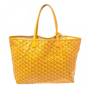 Goyard Jaune Goyardine Coated Canvas St. Louis PM Tote 
