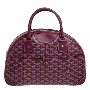 Goyard Burgundy Goyardine Coated Canvas and Leather St. Jeanne MM Bag