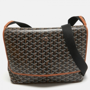 Goyard Brown Goyardine Coated Canvas and Leather Capetien Messenger Bag