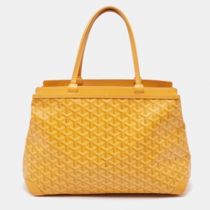 Goyard Yellow Goyardine Coated Canvas and Leather Bellechasse PM Tote