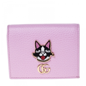 Gucci Light Pink GG Marmont Leather Limited Edition Bosco Bifold Wallet