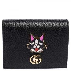 Gucci Black GG Marmont Leather Limited Edition Bosco Bifold Wallet