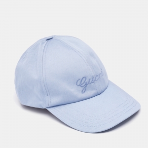 Gucci Ligi Blue Logo Embroidered Cotton Baseball Cap XS (56 cm)