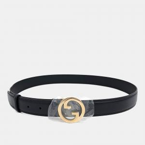 Pre Owned Gucci Leather Black Blondie Belt