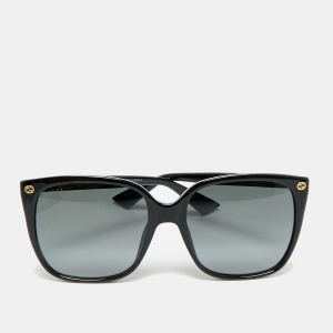Pre Owned Gucci Black Gradient GG0022S Square Sunglasses