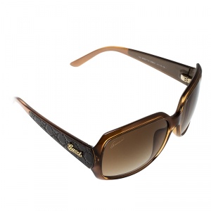 Pre Owned Gucci Brown/Brown Gradient GG3622/F/S Square Sunglasses 