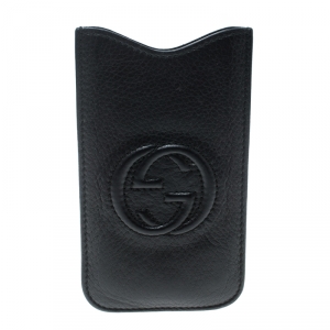 Pre Owned Gucci Black Leather Soho IPhone 5 Case