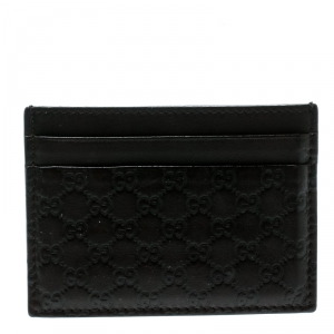 Gucci Dark Brown Microguccissima Leather Card Case